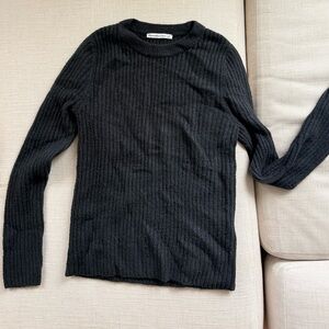 Abercrombie Black Ribbed Knit Sweater
